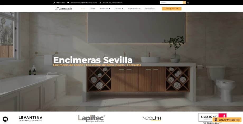 Desarrollo web para empresa de fabricación y venta de encimeras.